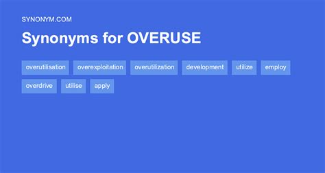 rebuild synonym|another word for overuse.